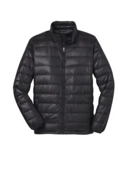 Port Authority Jackets: Men's J323 BLK Black Down Jacket -Workingperson Deals Shirts Store 5549 black 5 j323blackflatfront 337w