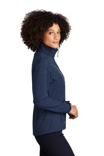 Eddie Bauer Jacket: Women's EB533 BLU Blue Shaded Crosshatch Soft Shell Jacket 3 Eddie Bauer Jacket: Women's EB533 BLU Blue Shaded Crosshatch Soft Shell Jacket - Image 3
