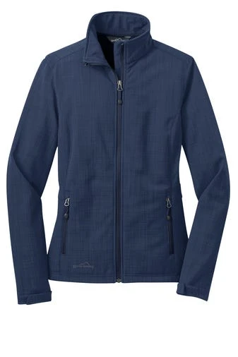 Eddie Bauer Jacket: Women's EB533 BLU Blue Shaded Crosshatch Soft Shell Jacket 5 Eddie Bauer Jacket: Women's EB533 BLU Blue Shaded Crosshatch Soft Shell Jacket - Image 5