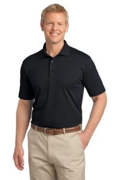 Port Authority Shirts: Men's TLK527 BLK Black Tall Tech Pique Polo