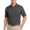 Port Authority Shirts: Men's TLK527 GS Grey Smoke Tall Tech Pique Polo