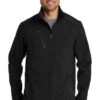 Port Authority Jackets: Men's J324 BLK Black Welded Soft Shell Water Resistant Jacket