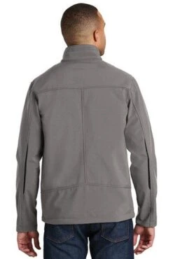 Port Authority Jackets: Men's J324 DS Deep Smoke Welded Soft Shell Water Resistant Jacket -Workingperson Deals Shirts Store 6321 deepsmoke 2 j324deepsmokemodelback2 337w