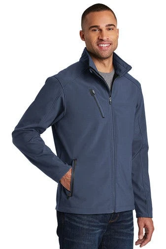 Port Authority Jackets: Men's J324 DBN Dress Blue Navy Welded Soft Shell Water Resistant Jacket 2 Port Authority Jackets: Men's J324 DBN Dress Blue Navy Welded Soft Shell Water Resistant Jacket - Image 2