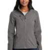 Port Authority Jackets: Women's L324 DSMK Deep Smoke Welded Soft Shell Jacket