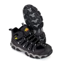 Thorogood Boots: Men's 804-6490 Black Crosstrex I-Met Steel Toe Hiker Work Boot -Workingperson Deals Shirts Store 6490 3edit