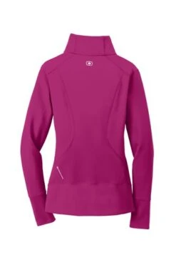 Ogio Jackets: Women's LOE700 PNK Flush Pink Endurance Fulcrum Full Zip -Workingperson Deals Shirts Store 6576 flushpink 6 loe700flushpinkflatback 337w