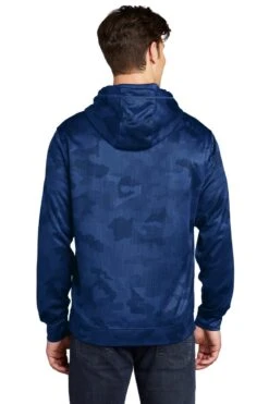 Sport-Teck Sweatshirts: Men's ST240 TR True Royal Sport-Wick CamoHex Fleece Hooded Pullover 5 Sport-Teck Sweatshirts: Men's ST240 TR True Royal Sport-Wick CamoHex Fleece Hooded Pullover -Workingperson Deals Shirts Store 6647 trueroyal 2 st240trueroyalmodelback1 1200w