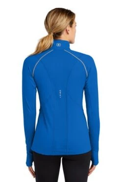 Ogio Shirts: Women's LOE335 EBL Electric Blue Nexus 1/4-Zip Pullover -Workingperson Deals Shirts Store 6672 elecblue 2 loe335elecbluemodelback4 337w