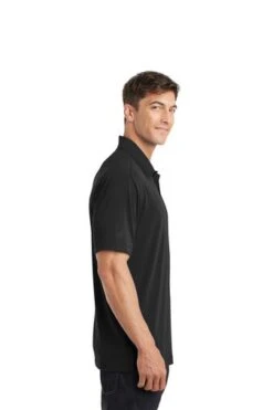Port Authority Shirts: Men's K568 BLK Black Cotton Touch Performance Polo -Workingperson Deals Shirts Store 6673 black 3 k568blackmodelside 337w