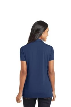 Port Authority Shirts: Women's L568 EB Estate Blue Cotton Touch Performance Polo -Workingperson Deals Shirts Store 6674 estateblue 2 l568estatebluemodelback 337w