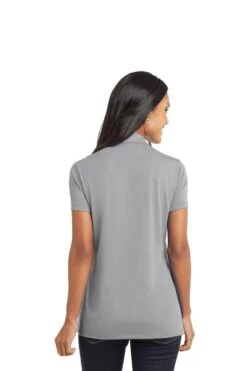 Port Authority Shirts: Women's L568 FG Frost Grey Ladies Cotton Touch Performance Polo -Workingperson Deals Shirts Store 6674 frostgrey 2 l568frostgreymodelback 1200w