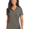 Port Authority Shirts: Women's L568 GS Grey Smoke Ladies Cotton Touch Performance Polo