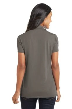 Port Authority Shirts: Women's L568 GS Grey Smoke Ladies Cotton Touch Performance Polo -Workingperson Deals Shirts Store 6674 greysmoke 2 l568greysmokemodelback 1200w