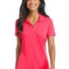 Port Authority Shirts: Women's L568 HC Hot Coral Ladies Cotton Touch Performance Polo