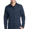 Port Authority Jackets: Men's F231 NVY Navy Digi Stripe Fleece Jacket