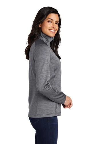 Port Authority Jackets: Women's L231 BLK Black Digi Stripe Fleece Jacket 3 Port Authority Jackets: Women's L231 BLK Black Digi Stripe Fleece Jacket - Image 3