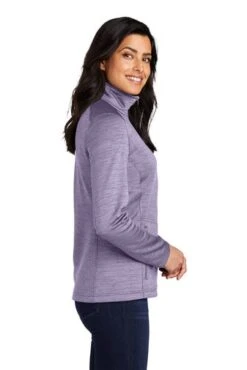 Port Authority Jackets: Women's L231 PURP Purple Digi Stripe Fleece Jacket -Workingperson Deals Shirts Store 6892 purple 3 l231purplemodelside1 337w