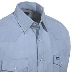 Wrangler Shirts: Men's Chambray 70130 MW Cowboy Cut Long Sleeve Shirt