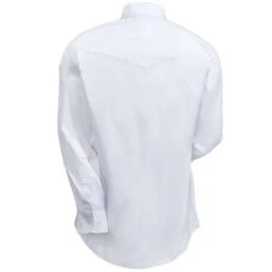 Wrangler Shirts: Men's White 71135 CH Cotton Twill Long Sleeve Western Shirt 5 Wrangler Shirts: Men's White 71135 CH Cotton Twill Long Sleeve Western Shirt -Workingperson Deals Shirts Store 71135ch wranglerb 01