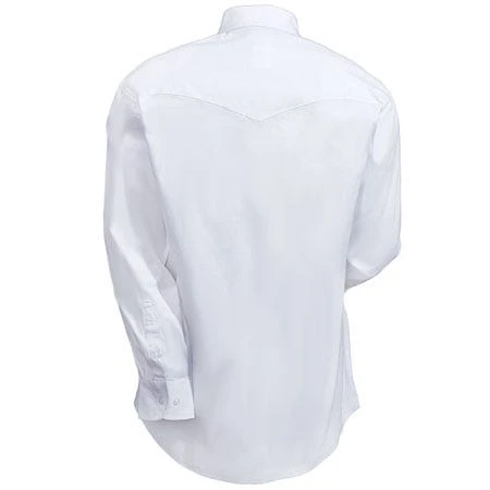 Wrangler Shirts: Men's White 71135 CH Cotton Twill Long Sleeve Western Shirt 3 Wrangler Shirts: Men's White 71135 CH Cotton Twill Long Sleeve Western Shirt - Image 3