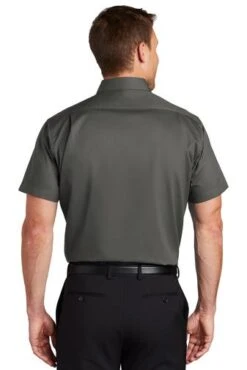 Port Authority Shirts: Men's S664 STGY Sterling Grey Button Down Short Sleeve SuperPro Twill Shirt 7 Port Authority Shirts: Men's S664 STGY Sterling Grey Button Down Short Sleeve SuperPro Twill Shirt -Workingperson Deals Shirts Store 7608 sterlinggy 2 s664sterlinggymodelback3 337w