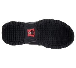 Skechers Shoes: Men's 77108 BKCC Black Charcoal Holdredge - Rebem Steel Toe Hiking Work Boot -Workingperson Deals Shirts Store 77108 bkcc d