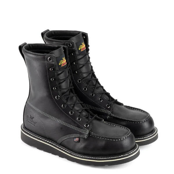 Thorogood Boots: Men's 804 6208 Black Steel Toe 8" American Heritage Midnight Series Work Boot 1 Thorogood Boots: Men's 804 6208 Black Steel Toe 8" American Heritage Midnight Series Work Boot