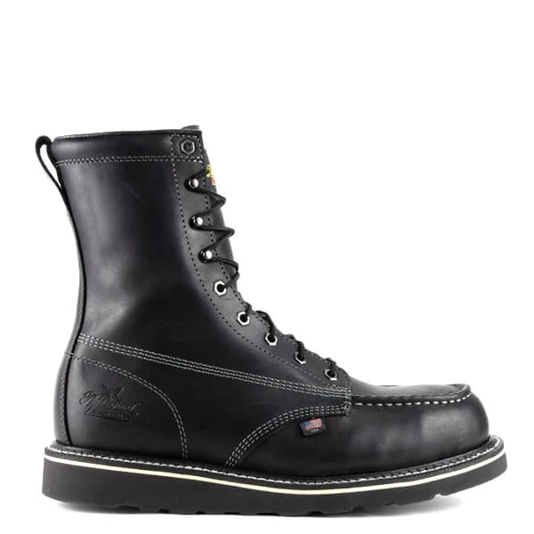 Thorogood Boots: Men's 804 6208 Black Steel Toe 8" American Heritage Midnight Series Work Boot 3 Thorogood Boots: Men's 804 6208 Black Steel Toe 8" American Heritage Midnight Series Work Boot - Image 3