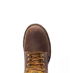 Thorogood Boots: Men's 814 4520 Brown Soft Toe USA Made American Heritage 8" Waterproof Insulated Crazyhorse Work Boot -Workingperson Deals Shirts Store 814 4520 6edit