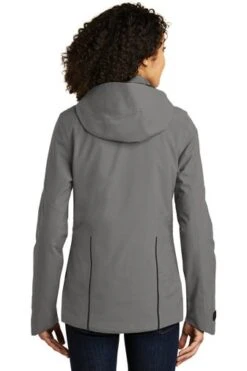 Eddie Bauer Jackets: Women's EB555 MG Metal Grey WeatherEdge Plus Insulated Jacket -Workingperson Deals Shirts Store 8327 metalgrey 2 eb555metalgreymodelback 337w