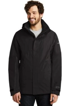 Eddie Bauer Jackets: Men's EB554 BLK Black WeatherEdge Plus Insulated Jacket -Workingperson Deals Shirts Store 8328 black 1 eb554blackmodelfront 337w