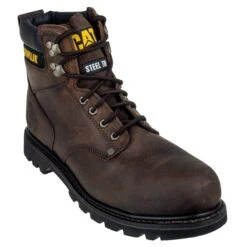 Caterpillar Boots: Men's Steel Toe EH 89586 Brown Boots -Workingperson Deals Shirts Store 89586 1