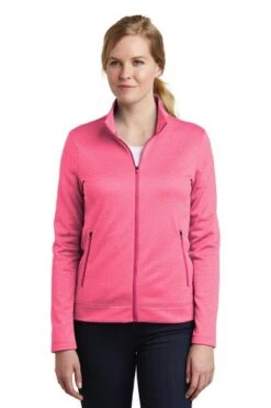 Nike Jackets: Women's NKAH6260 VPH Vivid Pink Heather Therma Fit Full Zip Fleece