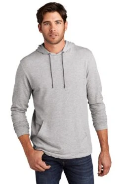 District Sweatshirts: Men's DT571 LHG Light Heather Grey Featherweight French Terry Hoodie