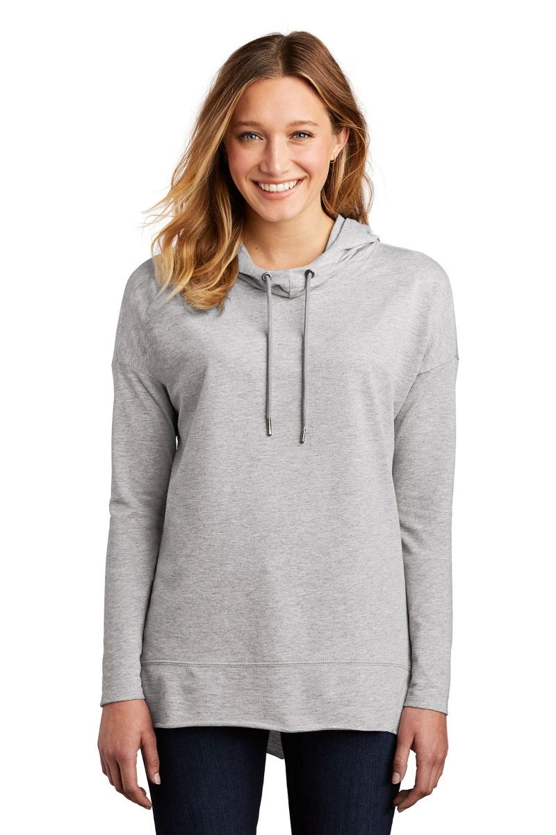 District Sweatshirts: Women's DT671 LHG Light Heather Grey Featherweight French Terry Hoodie 1 District Sweatshirts: Women's DT671 LHG Light Heather Grey Featherweight French Terry Hoodie