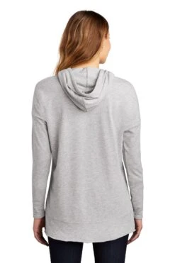 District Sweatshirts: Women's DT671 LHG Light Heather Grey Featherweight French Terry Hoodie 5 District Sweatshirts: Women's DT671 LHG Light Heather Grey Featherweight French Terry Hoodie -Workingperson Deals Shirts Store 9748 lighththrgry 2 dt671lighththrgrymodelback 1200w