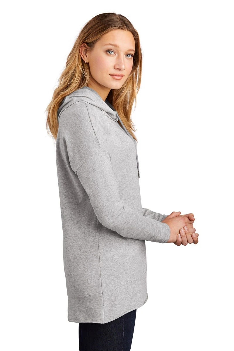 District Sweatshirts: Women's DT671 LHG Light Heather Grey Featherweight French Terry Hoodie 2 District Sweatshirts: Women's DT671 LHG Light Heather Grey Featherweight French Terry Hoodie - Image 2