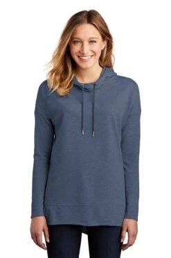 District Sweatshirts: Women's DT671 WI Washed Indigo Featherweight French Terry Hoodie