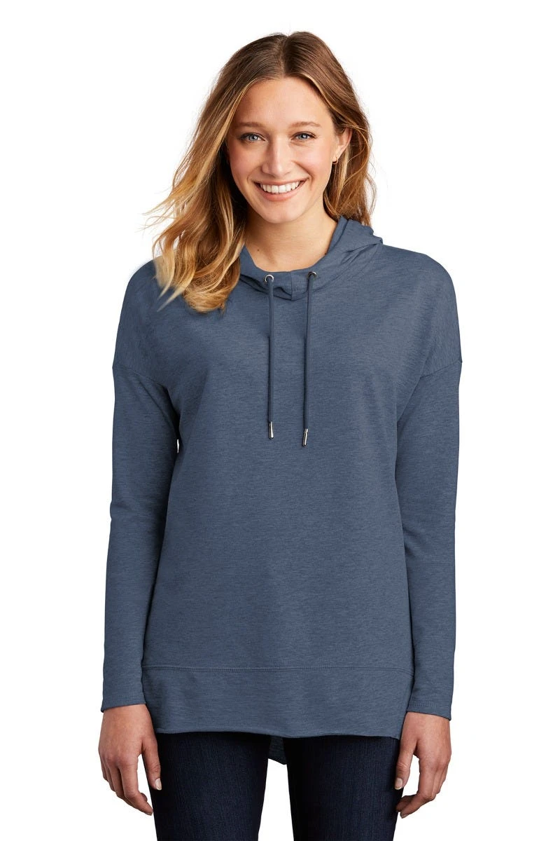 District Sweatshirts: Women's DT671 WI Washed Indigo Featherweight French Terry Hoodie 1 District Sweatshirts: Women's DT671 WI Washed Indigo Featherweight French Terry Hoodie