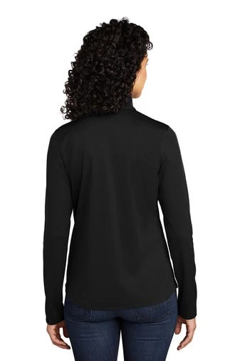 Port Authority Shirts: Women's LK584 BKSG Black Steel Grey Silk Touch Performance 1/4-Zip Shirt 4 Port Authority Shirts: Women's LK584 BKSG Black Steel Grey Silk Touch Performance 1/4-Zip Shirt - Image 4