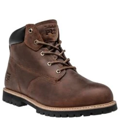 Timberland Pro Boots: Men's A1WG2 Brown Gritstone Slip Resistant 6" Work Boot -Workingperson Deals Shirts Store a1wg2