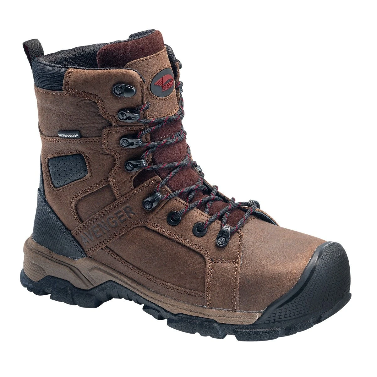 Avenger Boots: Men's A7333 Brown Alloy Toe 8" Ripsaw EH Puncture Resistant Waterproof Work Boot 1 Avenger Boots: Men's A7333 Brown Alloy Toe 8" Ripsaw EH Puncture Resistant Waterproof Work Boot