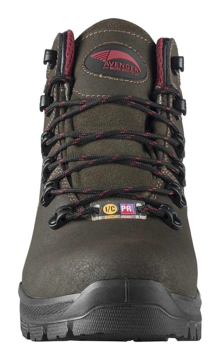 Avenger Boots: Men's A7402 Brown Foundation 6" Carbon Toe Waterproof Work Boot 4 Avenger Boots: Men's A7402 Brown Foundation 6" Carbon Toe Waterproof Work Boot - Image 4
