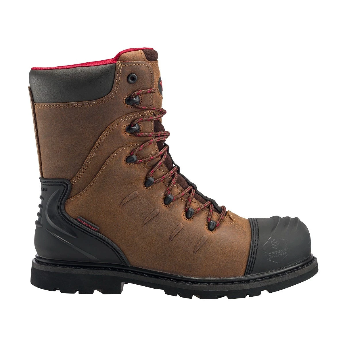 Avenger Boots: Men's A7556 Brown Composite Toe Hammer 8" Met Guard EH Waterproof Work Boot 2 Avenger Boots: Men's A7556 Brown Composite Toe Hammer 8" Met Guard EH Waterproof Work Boot - Image 2