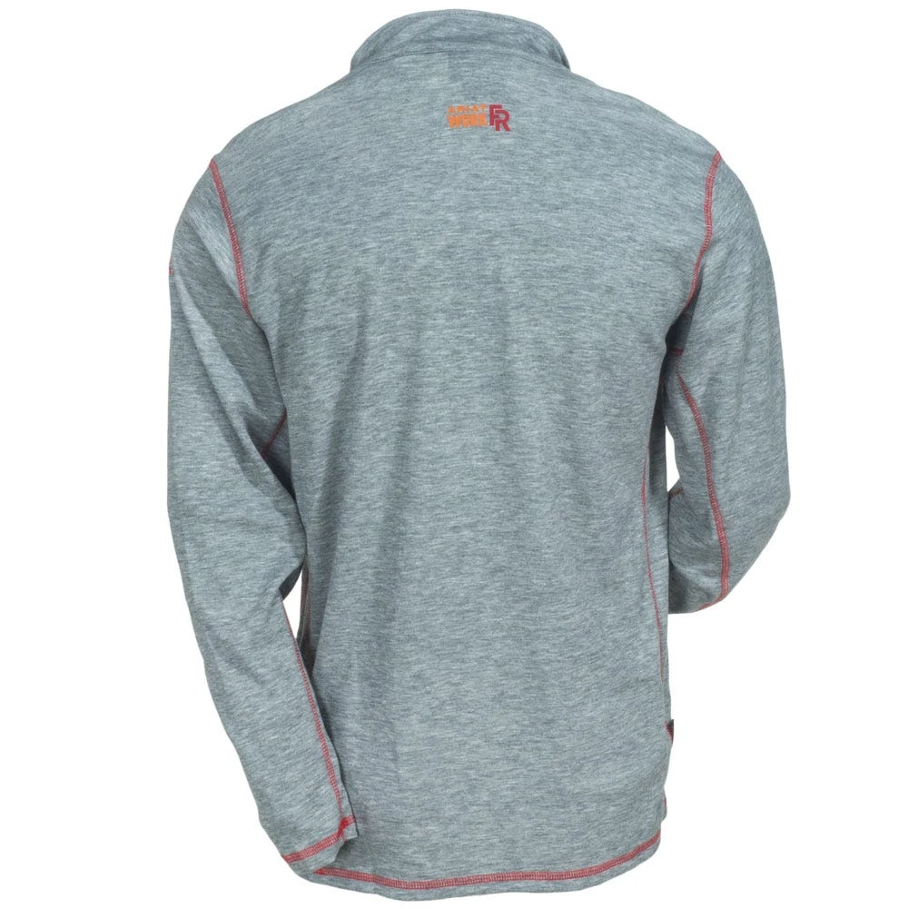 Ariat Shirts: Men's 10014377 Grey Flame-Resistant Polartec Quarter-Zip Shirt 1 Ariat Shirts: Men's 10014377 Grey Flame-Resistant Polartec Quarter-Zip Shirt