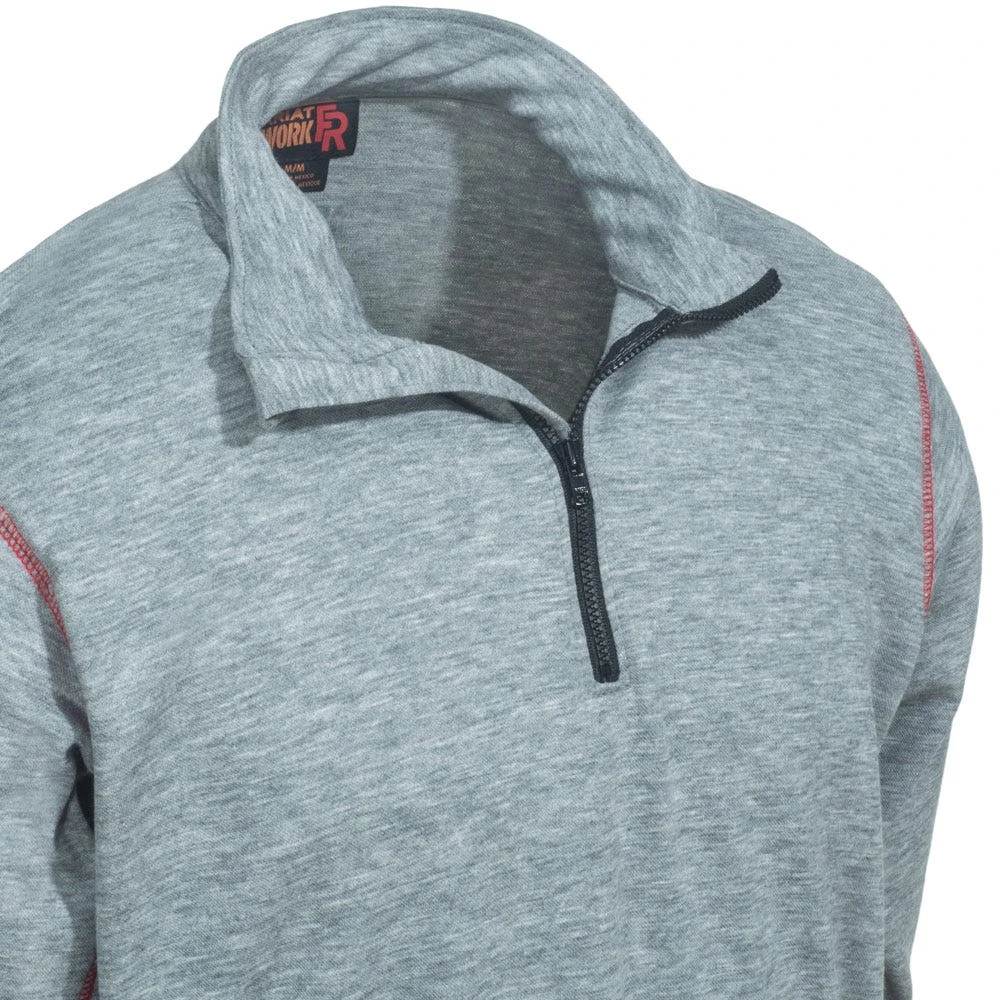 Ariat Shirts: Men's 10014377 Grey Flame-Resistant Polartec Quarter-Zip Shirt 2 Ariat Shirts: Men's 10014377 Grey Flame-Resistant Polartec Quarter-Zip Shirt - Image 2