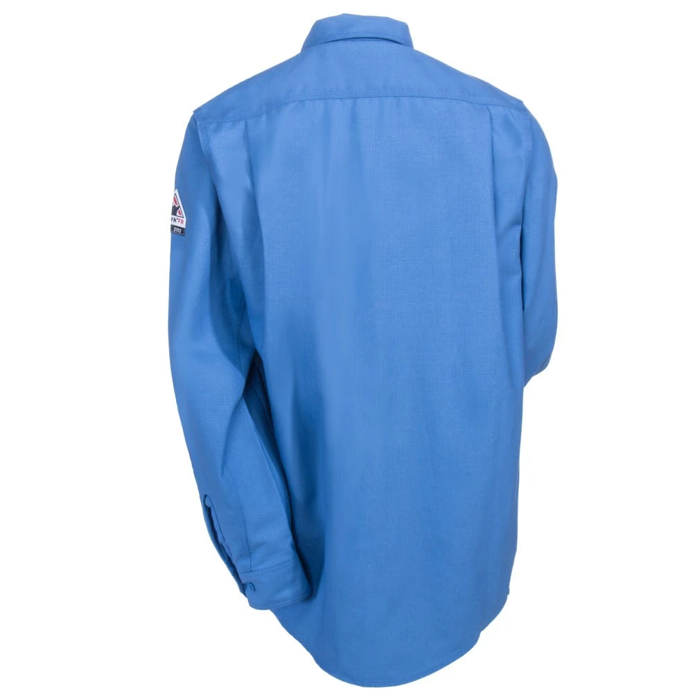 Bulwark Shirts: Men's QS40 LB Blue FR IQ Endurance Long Sleeve Work Shirt 3 Bulwark Shirts: Men's QS40 LB Blue FR IQ Endurance Long Sleeve Work Shirt - Image 3