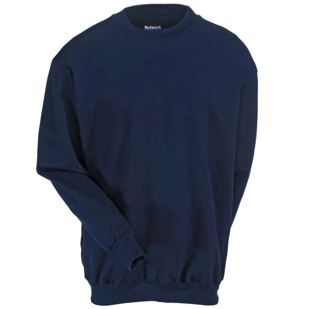 Bulwark Sweatshirts: Men's SEC2 NV Flame-Resistant Navy Blue Crewneck 2 Bulwark Sweatshirts: Men's SEC2 NV Flame-Resistant Navy Blue Crewneck - Image 2