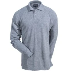 Bulwark Shirts: Men's SMP2 GY Grey FR Classic Long Sleeve Polo Shirt 5 Bulwark Shirts: Men's SMP2 GY Grey FR Classic Long Sleeve Polo Shirt -Workingperson Deals Shirts Store bulwark smp2gy3 f 01